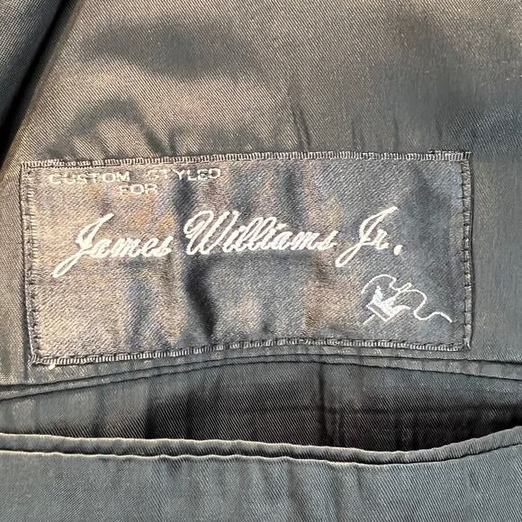 Bespoke The King's Image Suit Jacket Mens Size 48 Black Formal by James Williams - Picture 8 of 8